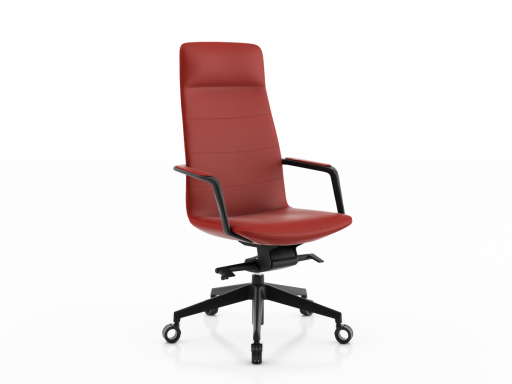 Fauteuil de direction design, en cuir italien