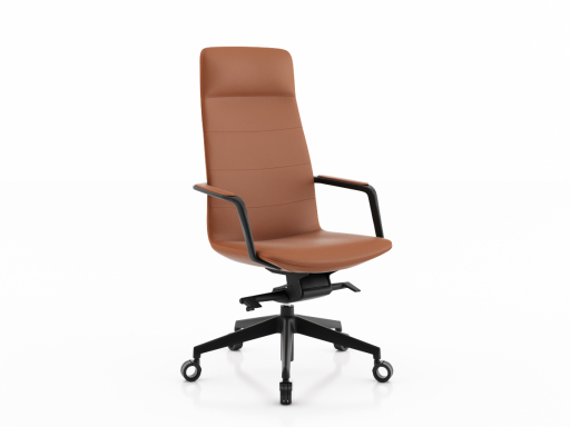 Fauteuil de direction design, en cuir italien