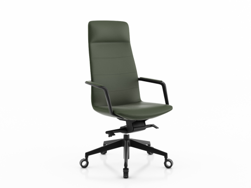 Fauteuil de direction design, en cuir italien