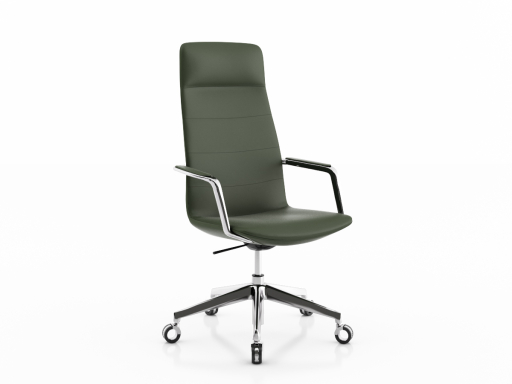 Fauteuil de direction design, en cuir italien
