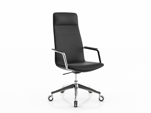 Fauteuil de direction design, en cuir italien