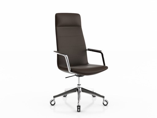 Fauteuil de direction design, en cuir italien