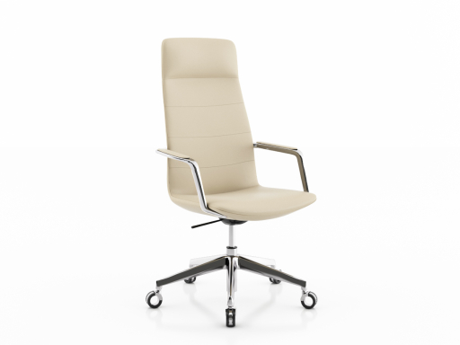 Fauteuil de direction design, en cuir italien