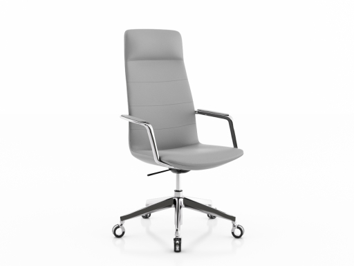 Fauteuil de direction design, en cuir italien