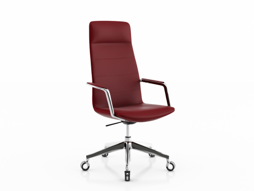 Fauteuil de direction design, en cuir italien