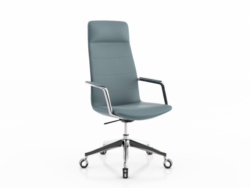 Fauteuil de direction design, en cuir italien