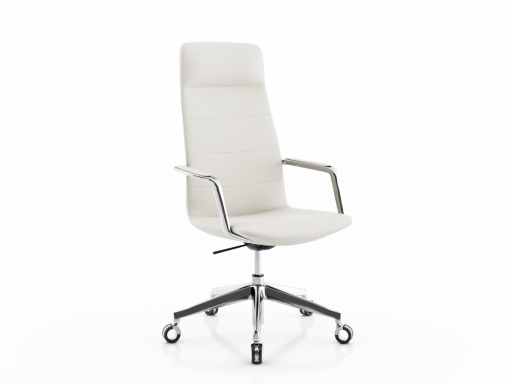 Fauteuil de direction design, en cuir italien