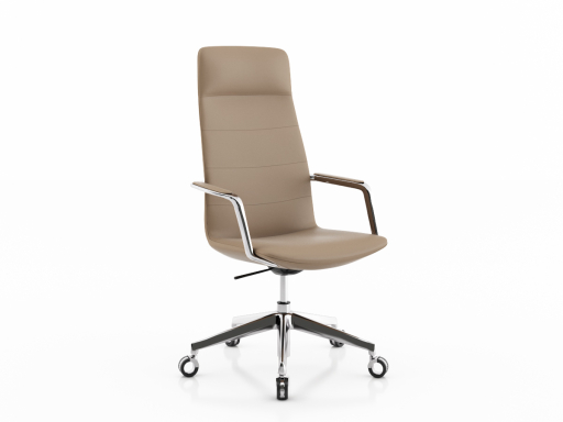 Fauteuil de direction design, en cuir italien