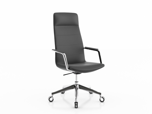 Fauteuil de direction design, en cuir italien