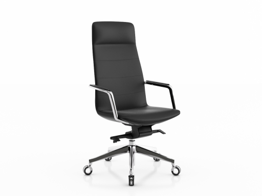 Fauteuil de direction design, en cuir italien