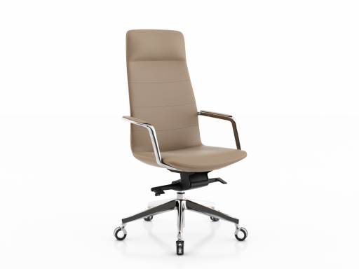 Fauteuil de direction design, en cuir italien