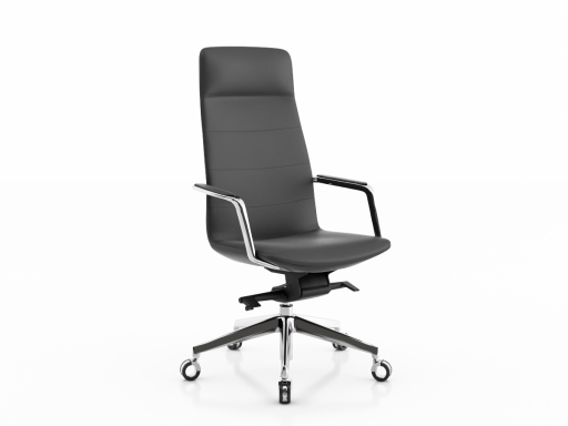 Fauteuil de direction design, en cuir italien