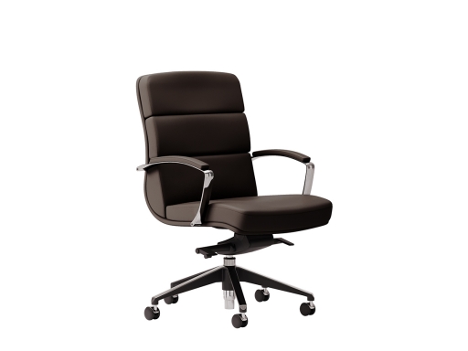 Fauteuil semi-directionnel en cuir