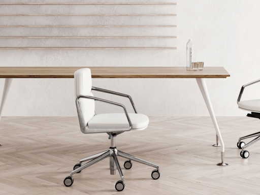Fauteuil semi-directionnel en cuir ZÉNITH, fabriqué en Italie