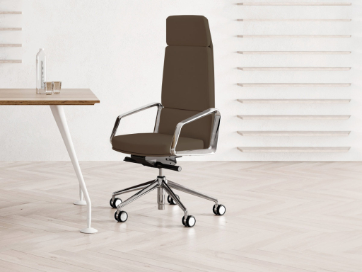 fauteuil haut de gamme en cuir veritable ZÉNITH, fabriqué en Italie
