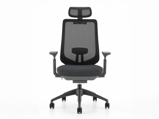 Fauteuil de bureau ergonomique avec appuie-tête et dossier filet