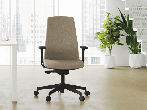 Siège de travail ergonomique entièrement tapissé, fabriqué en Italie