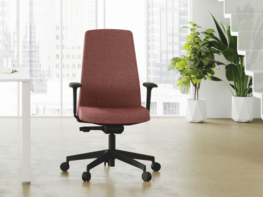 Siège de travail ergonomique entièrement tapissé, fabriqué en Italie
