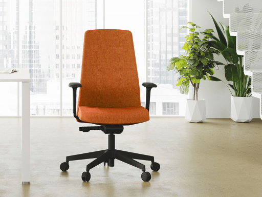 Siège de travail ergonomique entièrement tapissé, fabriqué en Italie