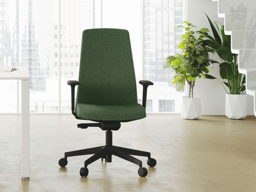 Siège de travail ergonomique entièrement tapissé, fabriqué en Italie
