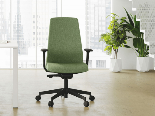 Siège de travail ergonomique entièrement tapissé, fabriqué en Italie