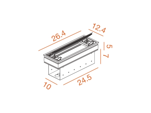 Trappe top access FLIP-TOP pour tables et bureaux Atra