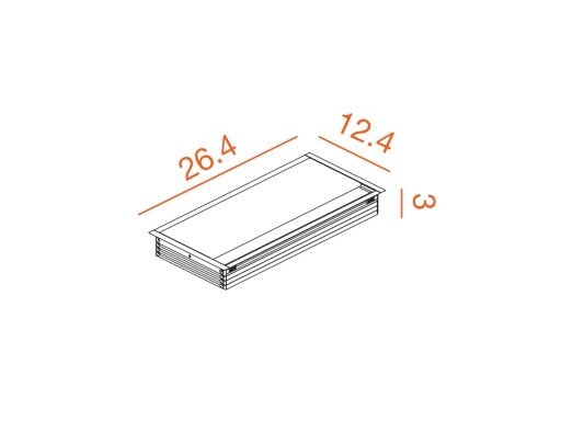 Trappe top access SIMPLE pour tables et bureaux Atra