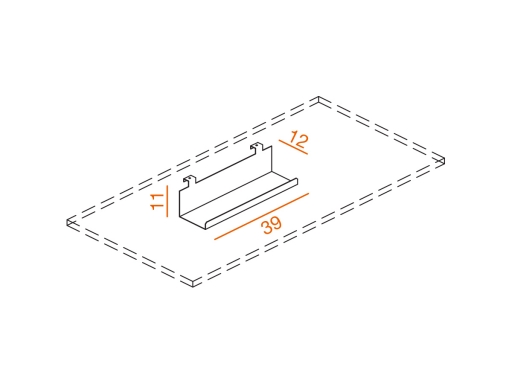 Goulotte simple pour bureau ALECTON