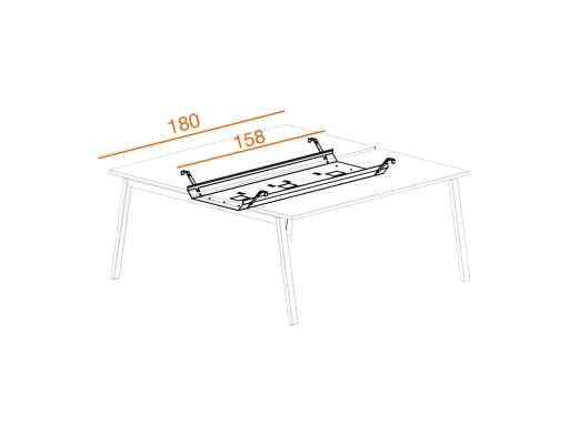 Goulotte passe-câbles pour bench ARKEN
