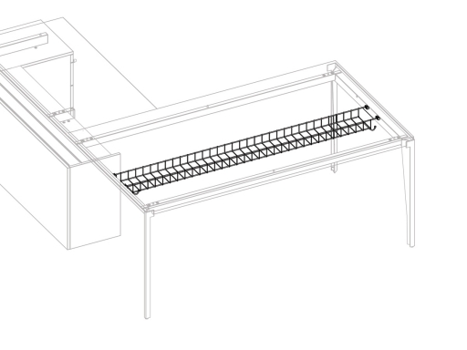 Grille passe-câbles pour bureau WILSON