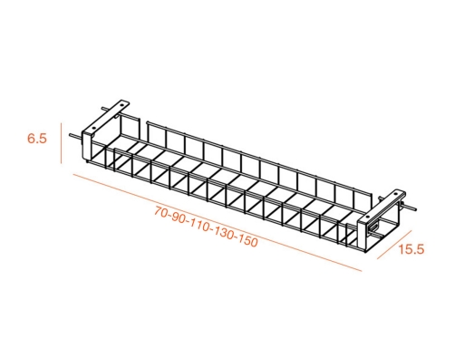 Grille passe câbles pour bureaux ARCTIC, fabriqué en Italie