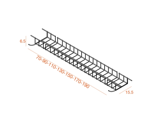 Grille passe-câbles pour bureaux DEKART, fabriqué en italie