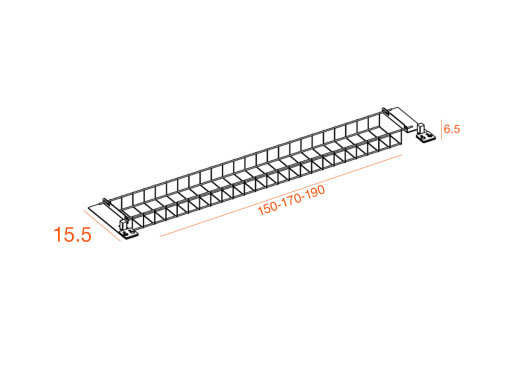 Grille passe câbles pour bureau HOOVER, fabriquée en italie