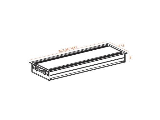 Top access flip-top pour bureau Novanta, fabriqué en italie
