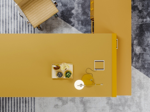 Trappe top access pour bureau TALISMAN en verre