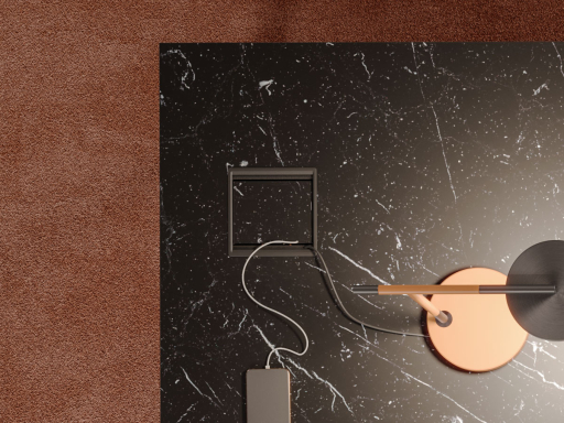 Trappe top access pour bureau APPARAT en verre marbré