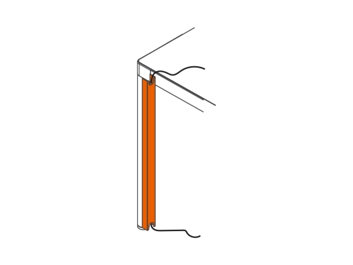 Goulotte passe-câbles verticale REDLINE
