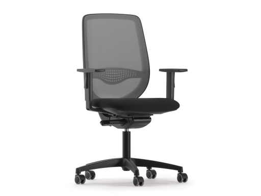 Siège de bureau dossier résille ORION structure noire