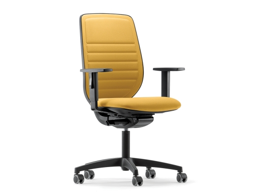 Siège de bureau tapissé ORION structure noire