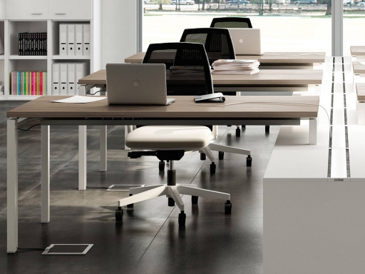 Siège de bureau contemporain blanc, dossier résille
