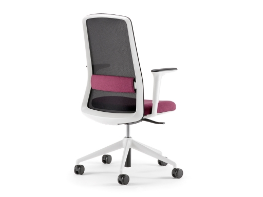 Siège de bureau blanc design, dossier résille