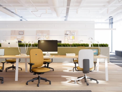 Siège de bureau dossier tapissé, made in France