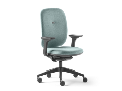 Siège de bureau dossier tapissé, made in France