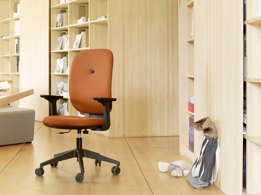Siège de bureau dossier tapissé, made in France