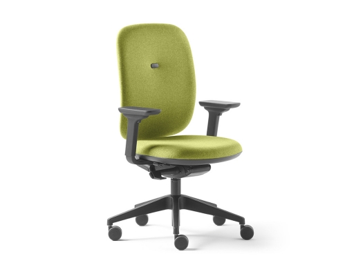 Siège de bureau dossier tapissé, made in France