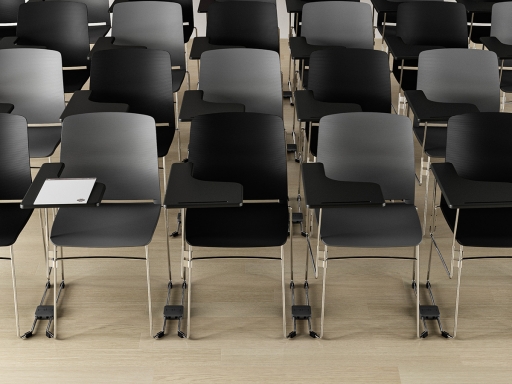 Chaise de conférence avec tablette écritoire MOTUS
