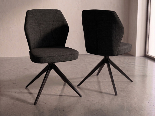Lot de 2 sièges de réunion DIVO en tissu