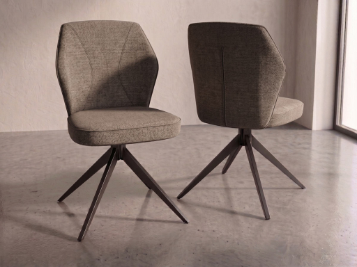 Lot de 2 sièges de réunion DIVO en tissu