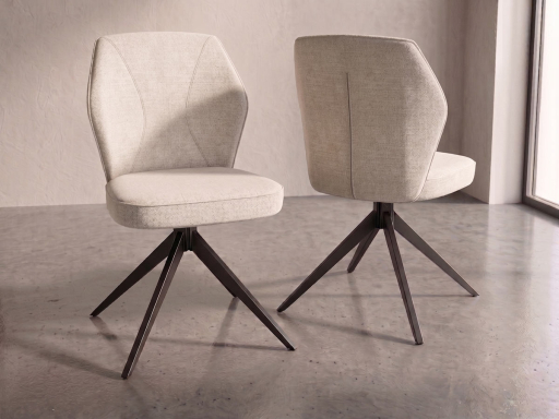Lot de 2 sièges de réunion DIVO en tissu