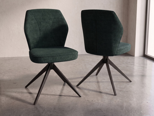 Lot de 2 sièges de réunion DIVO en tissu